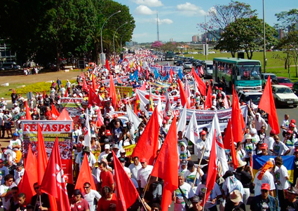 Marcha dos servidores públicos federais em Brasília dia 18/07/2012