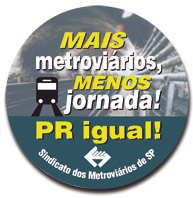 Adesivo da Campanha pela Redução da Jornada e PR igualitária