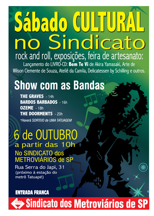 6 de outubro é o Sábado Cultural!