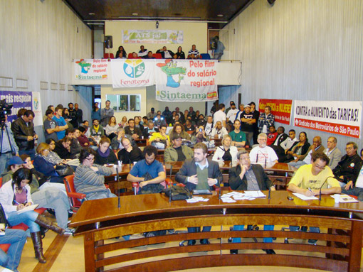 Audiência Pública  em Defesa dos Serviços Públicos e seus Trabalhadores realizada no dia 9/5, na Alesp