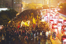 Manifestação contra o aumento da tarifa dos transportes
