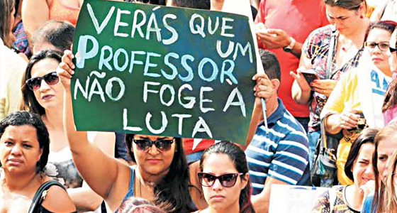 Apoio às greves dos professores municipais e estaduais
