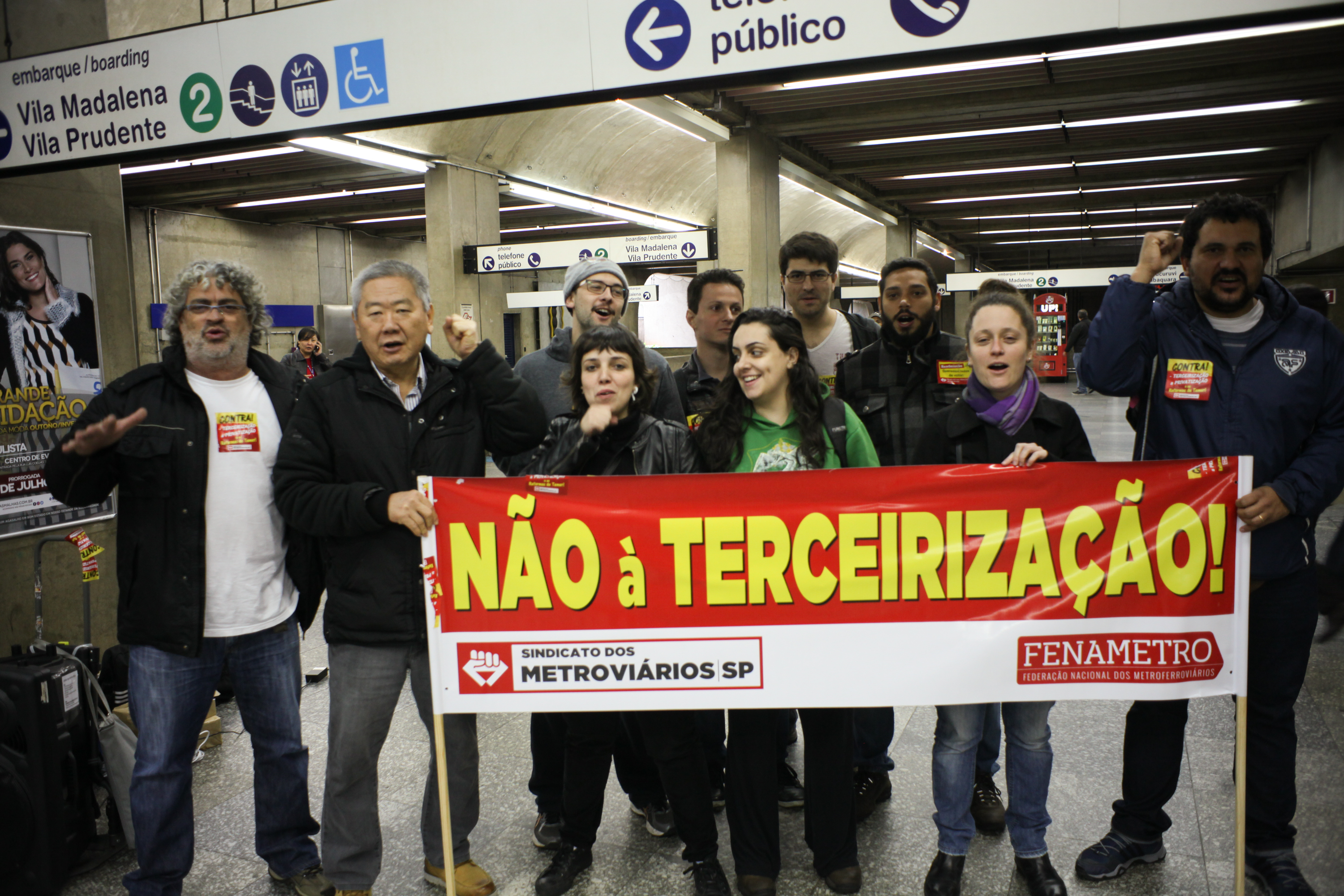 Ato contra a terceirização e a privatização – Est. Ana Rosa