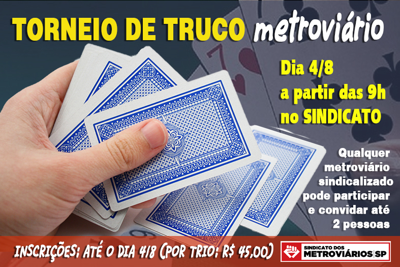 4/8: Torneio de Truco no Sindicato