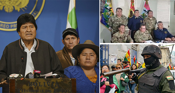 Repudiamos o golpe de Estado na Bolívia!