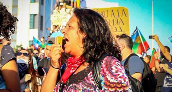 Liberdade para os presos políticos no Chile e em defesa de Maria Rivera