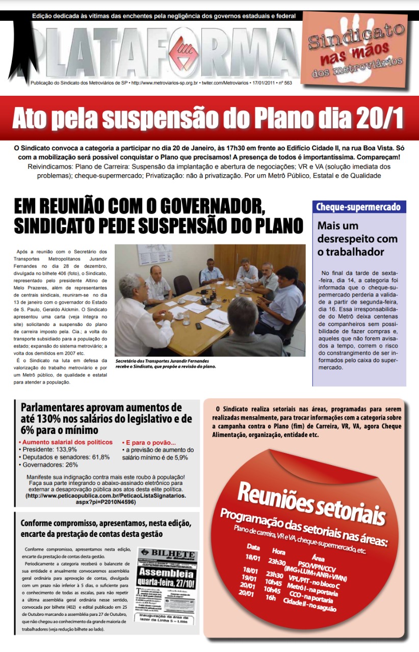 Plataforma, 563 – 17/01/2011