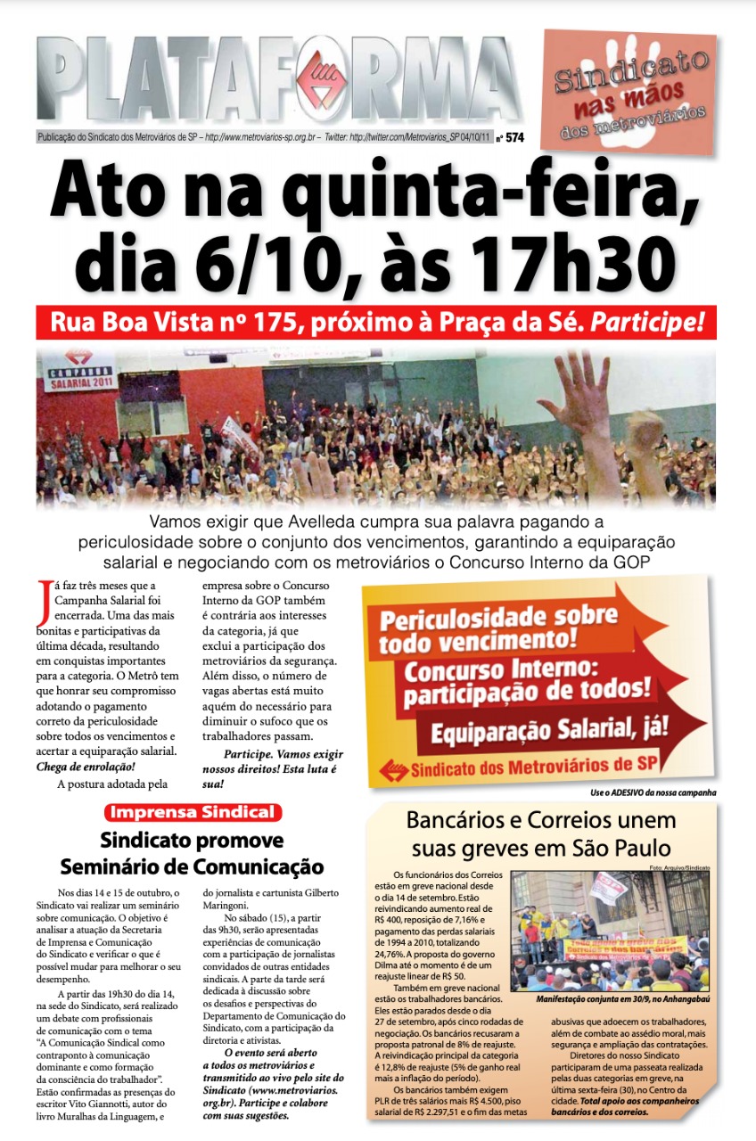 Plataforma, 574 – 04/10/2011