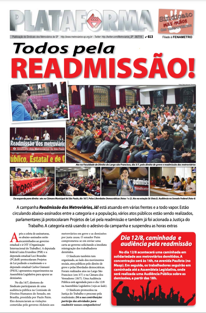 Plataforma, 613 – 26/07/2014