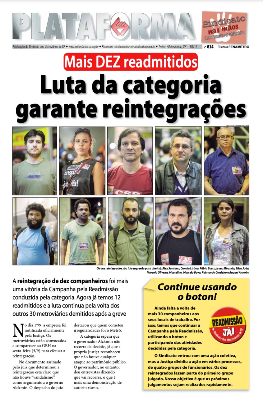 Plataforma, 614 – 03/09/2014