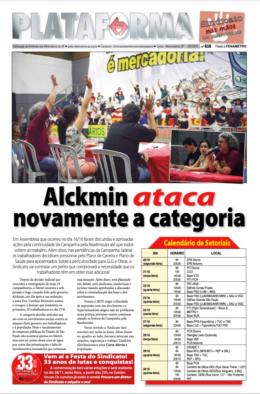 Plataforma, 616 – 20/10/2014