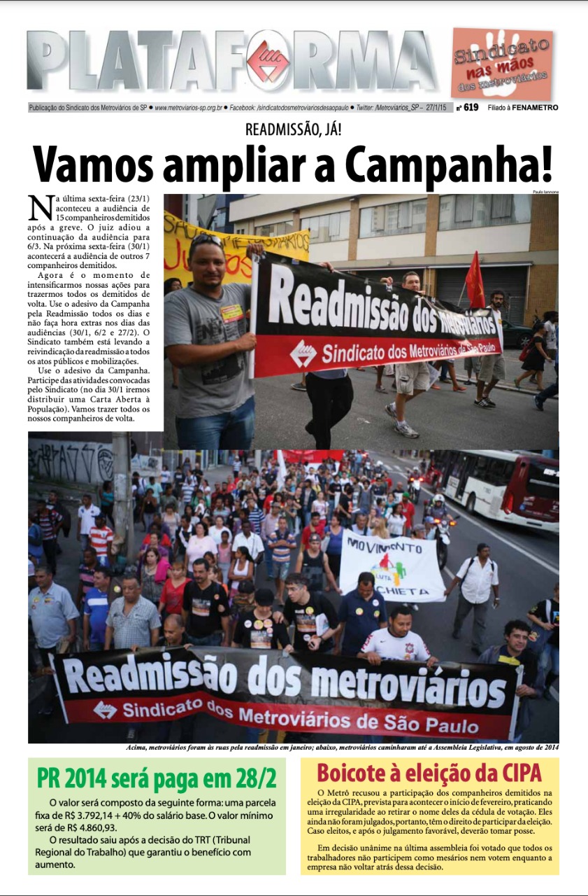 Plataforma, 619 – 27/01/2015