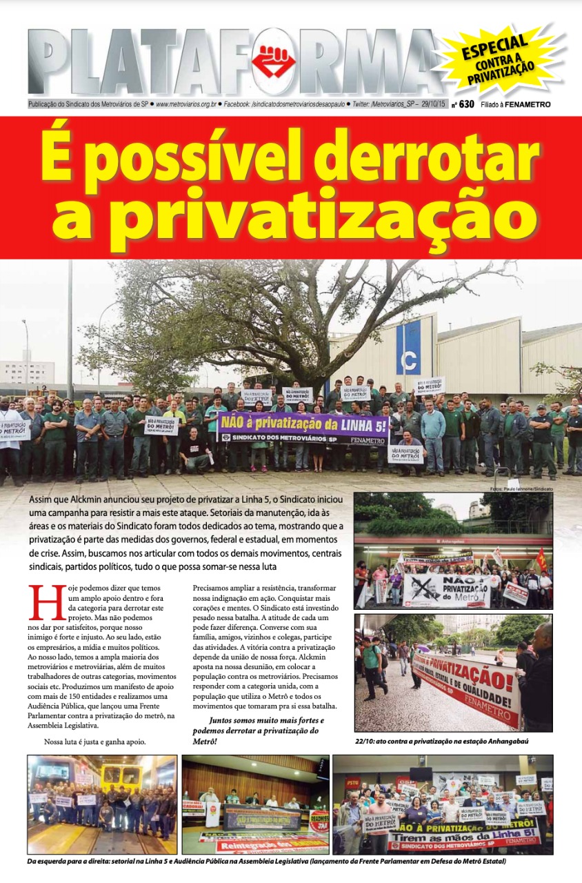 Plataforma, 630 – 29/10/2015