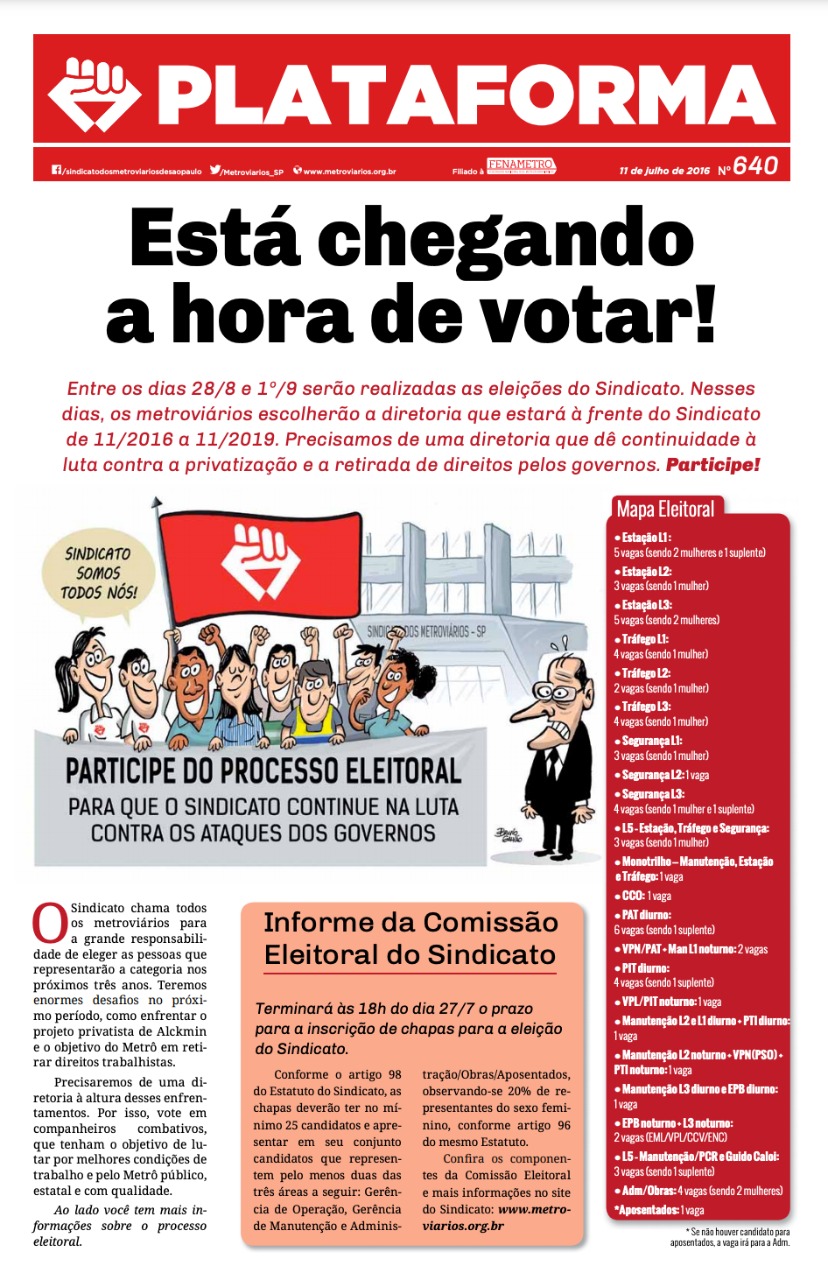 Plataforma, 640 – 11/07/2016