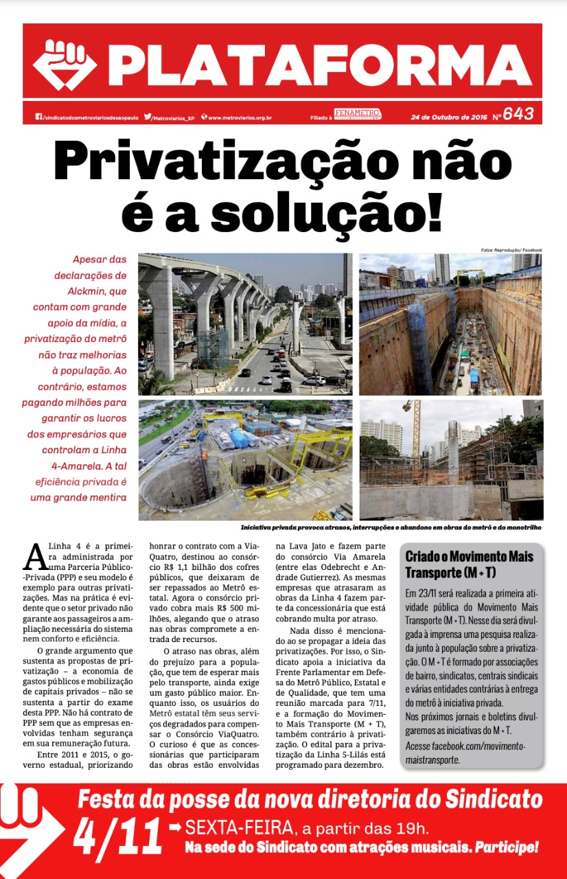 Plataforma, 643 – 24/10/2016