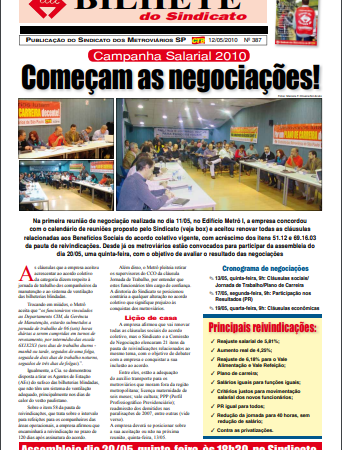 Bilhete nº 387 – 12/05/2010