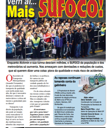 Carta Aberta à População – 25/10/2013