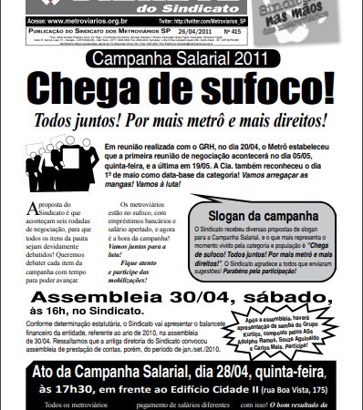 Bilhete nº 415 – 26/04/2011