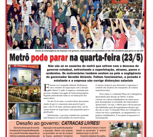 Informe Publicitário – Metrô News – 21/5/2012
