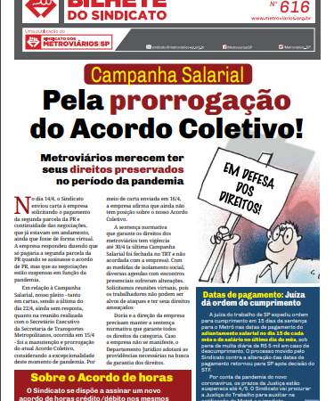 Bilhete nº 616 – 24/04/2020