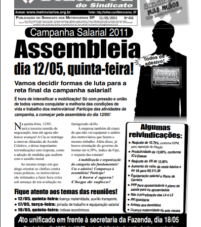 Bilhete nº 416 – 11/05/2011