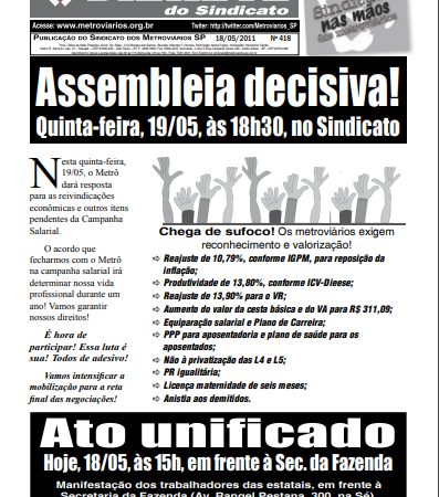 Bilhete nº 418 – 18/05/2011