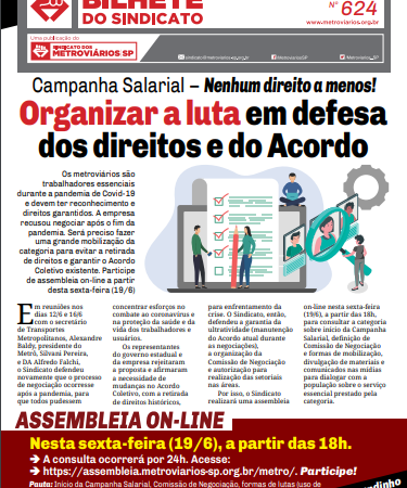 Bilhete nº 624 – 19/06/2020