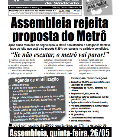 Bilhete nº 419 – 20/05/2011