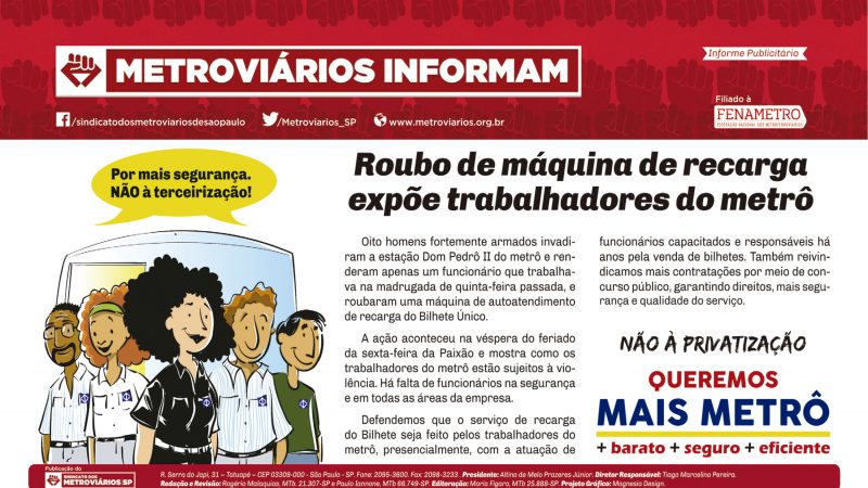 Informe Publicitário – Metrô News 30/03/2016