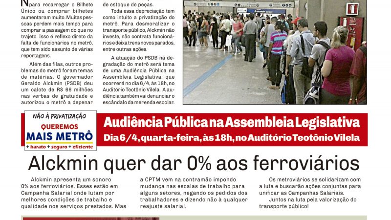 Informe Publicitário – Metrô News 01/04/2016