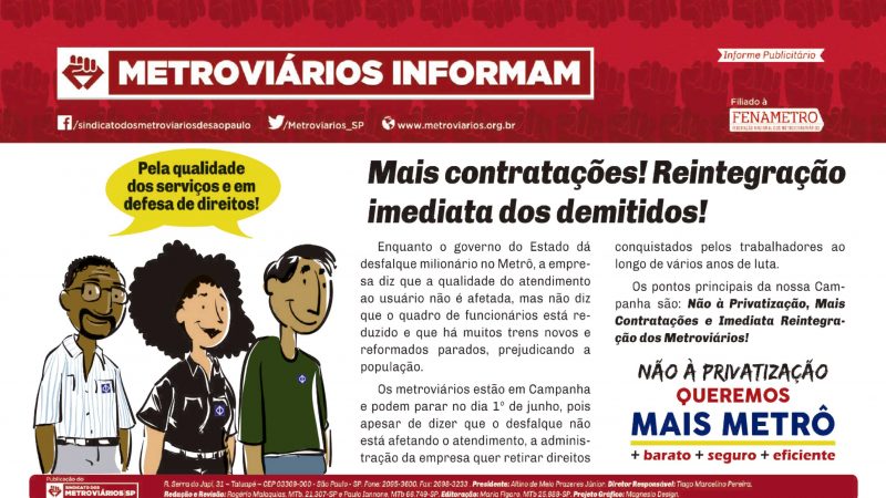 Informe Publicitário – Metrô News 25/05/2016
