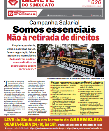 Bilhete nº 626 – 23/06/2020