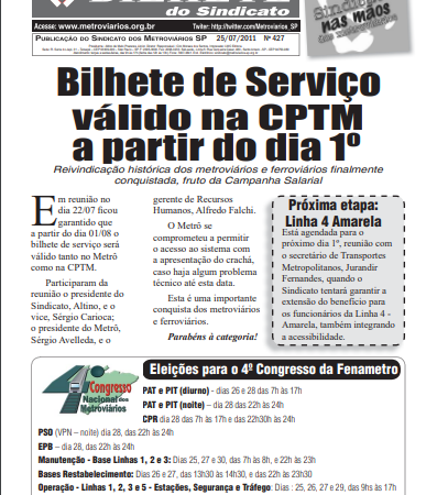 Bilhete nº 427 – 25/07/2011