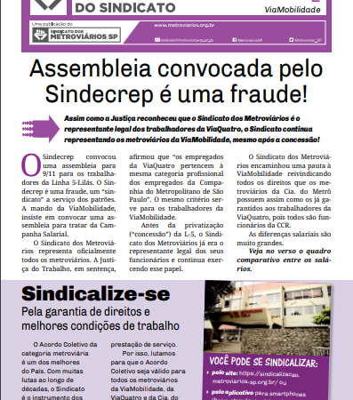 Bilhete Via Mobilidade – 08/11/2018