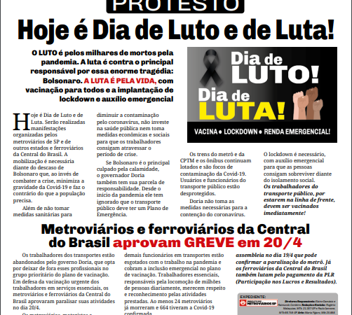 Informe Publicitário – Jornal Estação e Monotrilho 16/04/2021