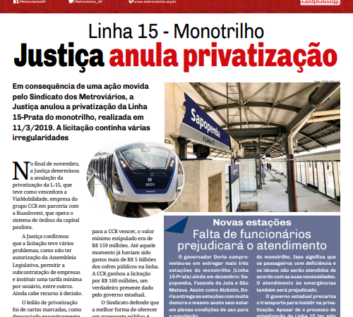 Informe Publicitário – Jornal Estação – 13/12/2019
