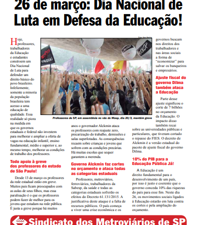 Carta Aberta à População – 26/03/2015