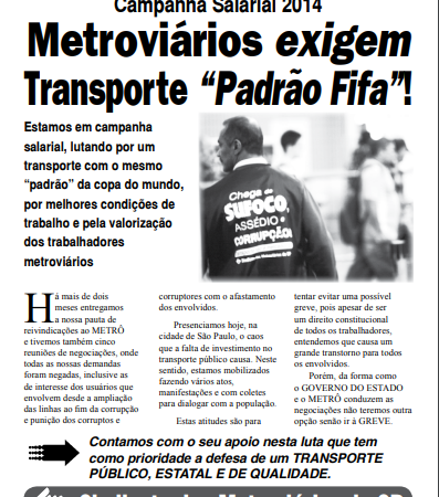 Carta Aberta à População – 22/05/2014