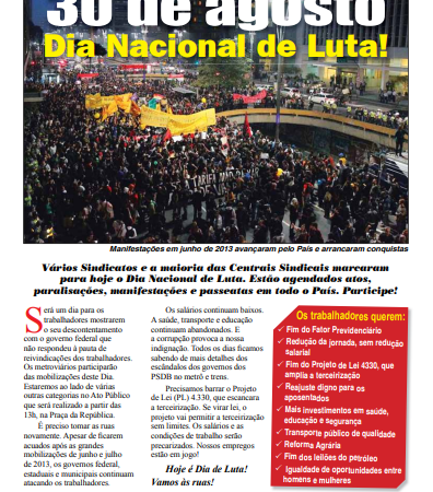 Carta Aberta à População – 30/08/2013