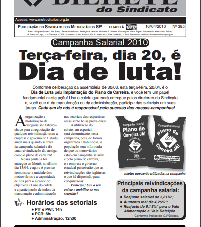 Bilhete nº 385 – 16/04/2010