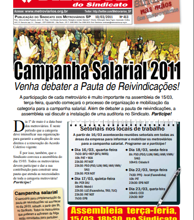 Bilhete nº 413 – 10/03/2011