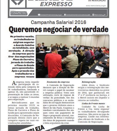 Bilhete Expresso – 10/05/2016