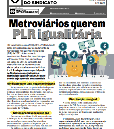 Bilhete ViaMobilidade e ViaQuatro – 07/09/2020