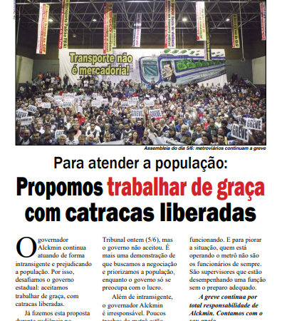 Carta Aberta à População – 06/06/2014