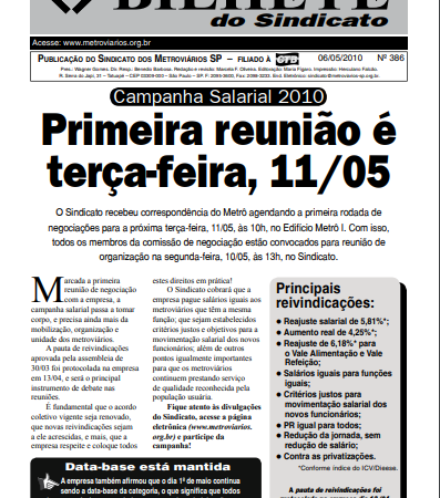 Bilhete nº 386 – 06/05/2010