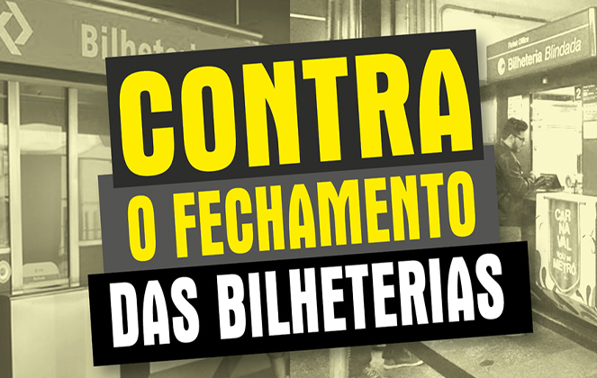 Em 22/10: Use o adesivo contra o fechamento das bilheterias!