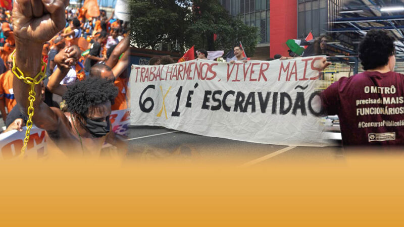 Escala 6×1 NÃO! 20/3: Dia Nacional de Luta pela redução da jornada de trabalho, sem redução de salário!