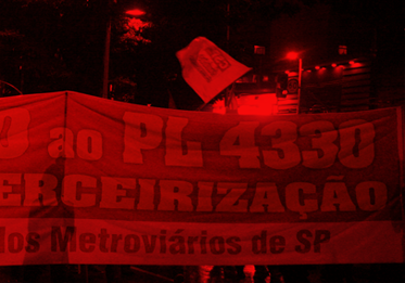 Trabalhadores de todos o País se manifestaram contra a terceirização