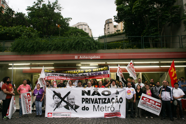 Ato contra a privatização do metrô – 22/10/2015