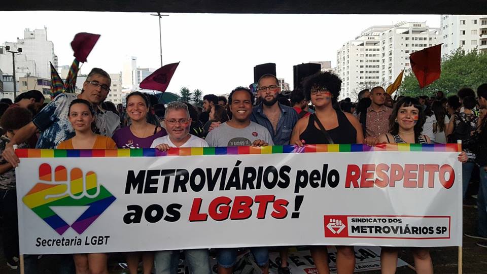 Metroviários participam de ato contra a homofobia